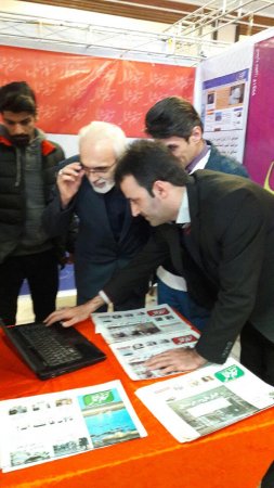 بازدید«احد جاودانی»ازغرفه حرف شمال /نمایشگاه مطبوعات مازندران